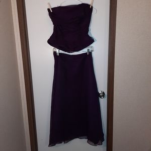LADIES 2 PC FORMAL GOWN MADE BY MORI LEE SIZE 10 COLOR IS PLUM